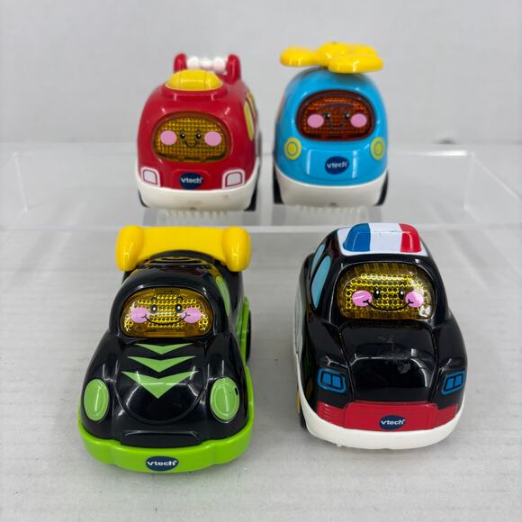 VTech Go Go Smart Wheel Lot 4 Fire Truck Helicopter Police Race Car Tested Works - Picture 5 of 11